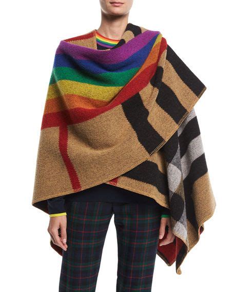 burberry mega rainbow check cape|Women’s Ponchos & Capes .